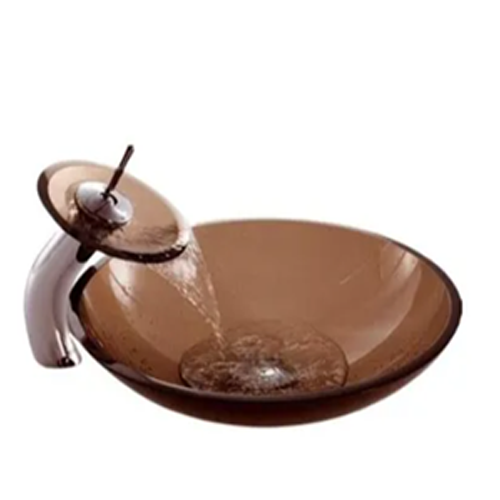 Bronze glass wash basin