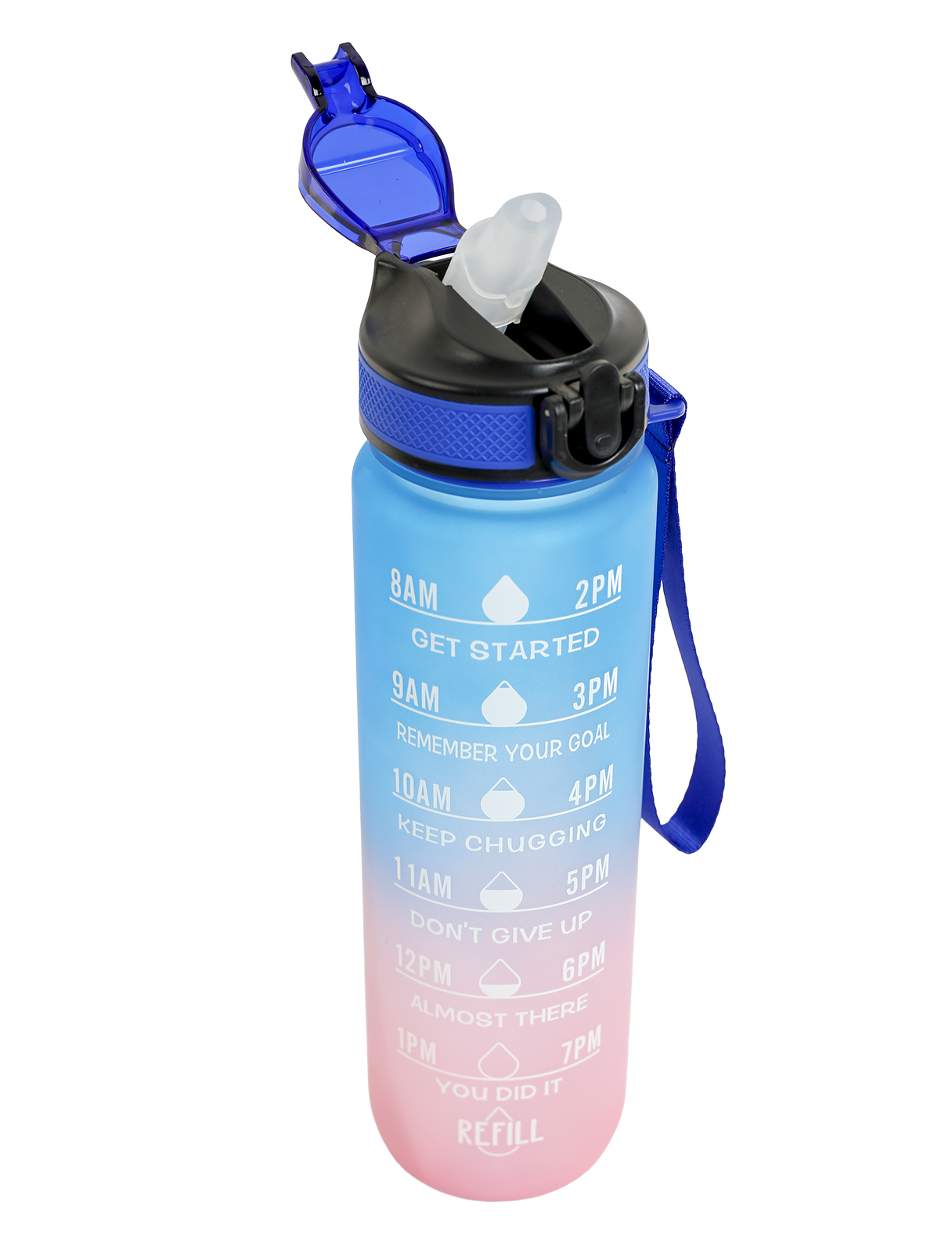 Corrugated color water bottle and timer