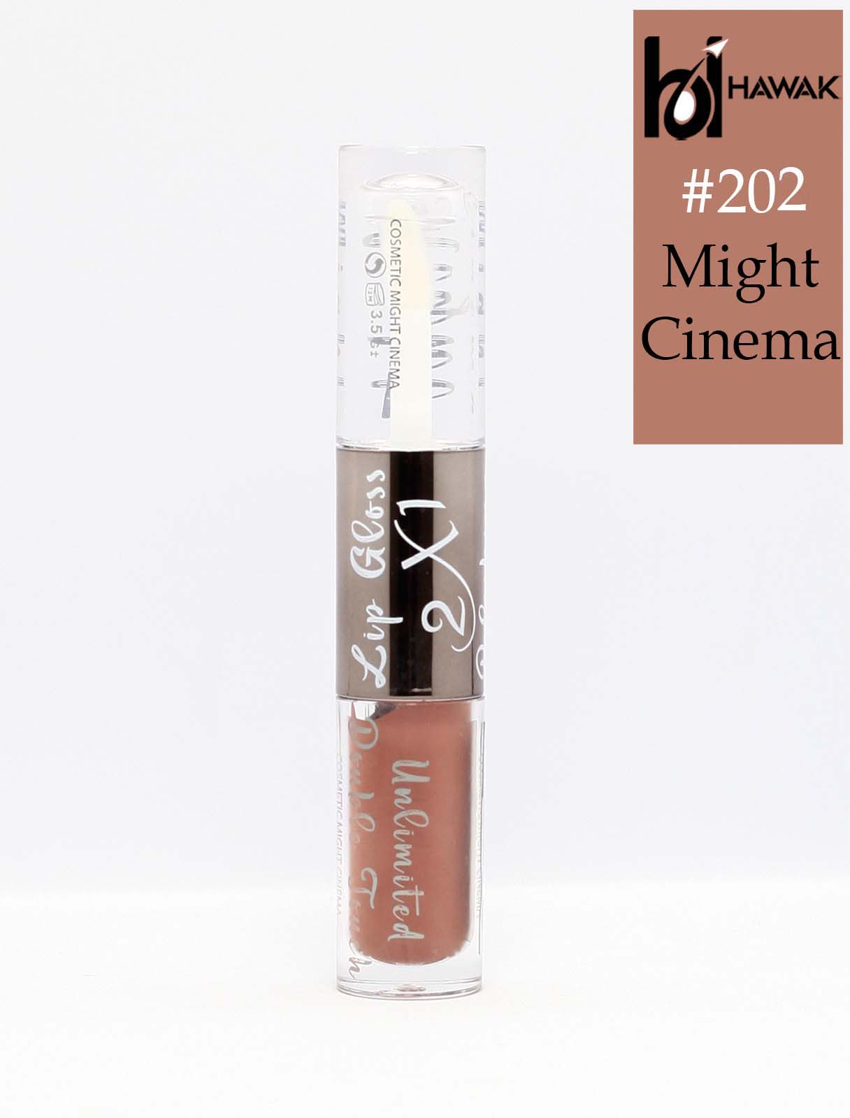 Liquid lipstick with lip gloss from Might Cinema